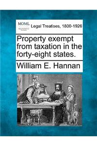 Property Exempt from Taxation in the Forty-Eight States.