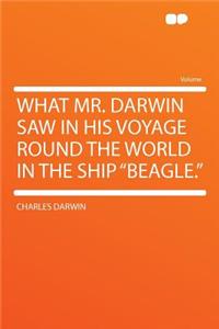 What Mr. Darwin Saw in His Voyage Round the World in the Ship 