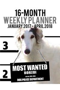 2017-2018 Weekly Planner - Most Wanted Borzoi