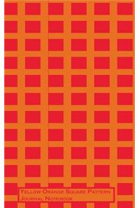 Yellow Orange Square Pattern Journal Notebook