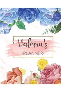 Valeria's Planner: Monthly Planner 3 Years January - December 2020-2022 - Monthly View - Calendar Views Floral Cover - Sunday start