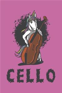 Cello Einhorn Notizbuch