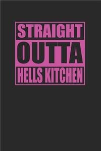 Straight Outta Hells Kitchen Pink Version 120 Page Notebook Lined Journal for NYC Pride
