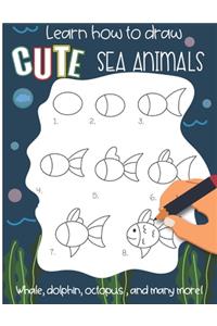 Learn how to draw cute Sea Animals Whale, Dolphin, octopus and many more!