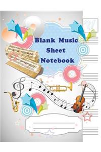 Blank Music Sheet Notebook
