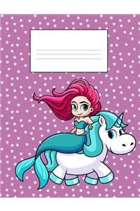 Mermaid & Unicorn School Supplies Composition Notebook