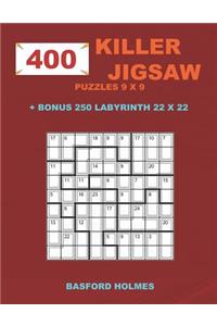 400 KILLER JIGSAW puzzles 9 x 9 + BONUS 250 LABYRINTH 22 x 22