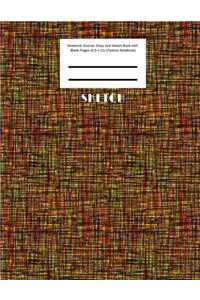 Sketch Notebook Journal, Diary and Sketch Book with Blank Pages (8.5 x 11) (Texture Notebook)