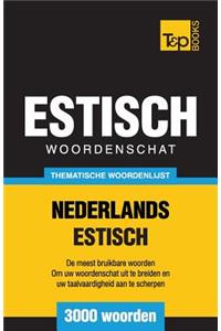 Thematische woordenschat Nederlands-Estisch - 3000 woorden