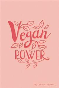 Vegan Power Notebook Journal