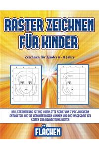 Zeichnen für Kinder 6 - 8 Jahre (Raster zeichnen für Kinder - Flächen)