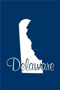 Delaware - Navy Blue Lined Notebook with Margins