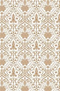Journal White Kraft Damask Design Pattern