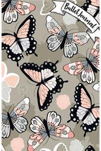 Bullet Journal: Butterfly Pattern: Notebook Bullet Journal Dotted Grid, 100 Pages (5.5? X 8.5?)