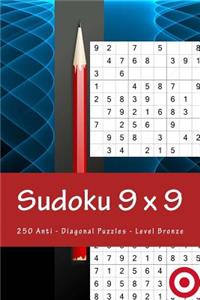 Sudoku 9 X 9 - 250 Anti - Diagonal Puzzles - Level Bronze