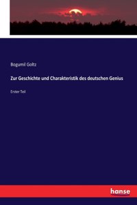 Zur Geschichte und Charakteristik des deutschen Genius