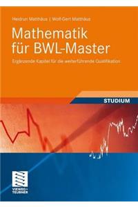 Mathematik Für Bwl-Master