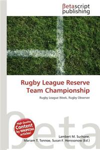 Rugby League Reserve Team Championship