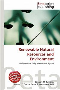 Renewable Natural Resources and Environment