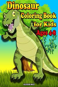 Dinosaur Coloring Book for Kids Ages 4-8