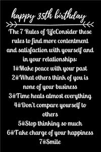 happy35th birthday The 7 Rules of Life