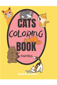 Cats Coloring Book For Kids