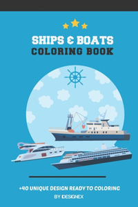 Ships & Boats Coloring Book