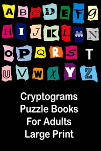 Cryptograms puzzle books for adults large print