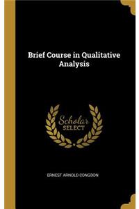 Brief Course in Qualitative Analysis