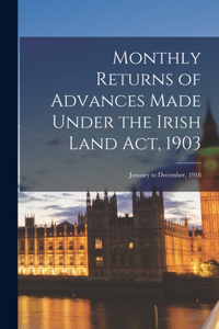 Monthly Returns of Advances Made Under the Irish Land Act, 1903