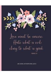 Lined Journal with Inspirational Quotes