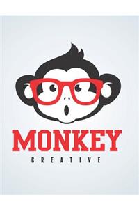 Monkey Creative Blank Lined Notebook