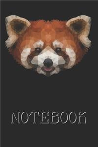 Low Poly Red Panda Bear Notebook