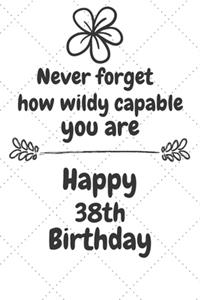 Never forget how wildly capable you are Happy 38th Birthday