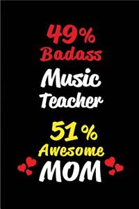 49% Badass Music Teacher 51 % Awesome Mom