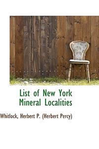List of New York Mineral Localities
