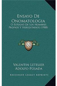 Ensayo De Onomatologia