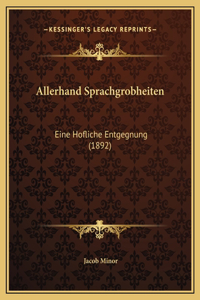 Allerhand Sprachgrobheiten