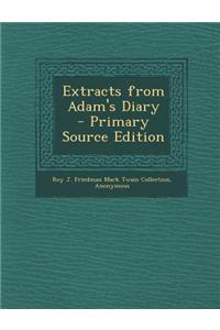 Extracts from Adam's Diary