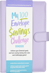 My 100 Envelope Savings Challenge Binder (Removable Cover Band for Security)