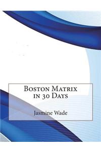 Boston Matrix in 30 Days