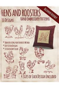 Hens and Roosters Hand Embroidery Patterns