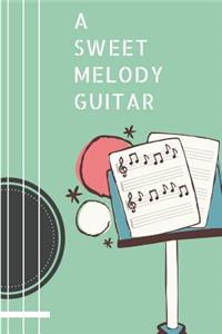 A Sweet Melody Guitar: 110 Pages of Lined & Blank Paper for Writing Notebook/Journal