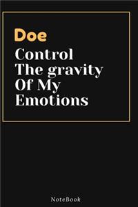 Doe Control The gravity Of My Emotions