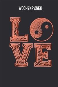 Wochenplaner mit Yin Yang Mandala für Yoga