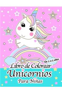Libro de colorear unicornios para niñas de 2 a 5 años