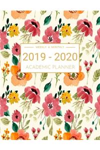 2019-2020 Academic Planner Weekly And Monthly: 2019 - 2020 Planner Weekly And Monthly: Calendar Schedule + Organizer, Lesson Planner Books for Teachers, July 2019 through June 2020