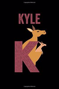 Kyle: Journal (Diary, Notebook) Personalized Custom Name Alphabet Kangaroo Birthday Gift for Boys