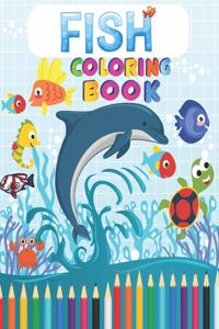 Fish coloring book