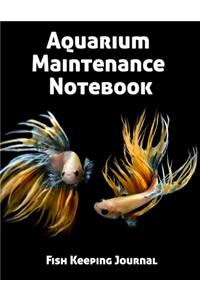 Aquarium Maintenance Notebook Fish Keeping Journal